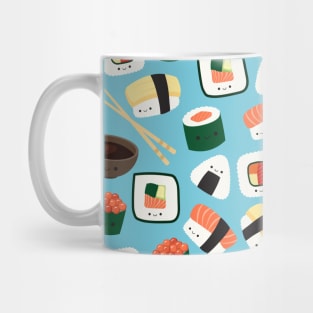 Kawaii sushi rolls pattern Japanese foodie Mug